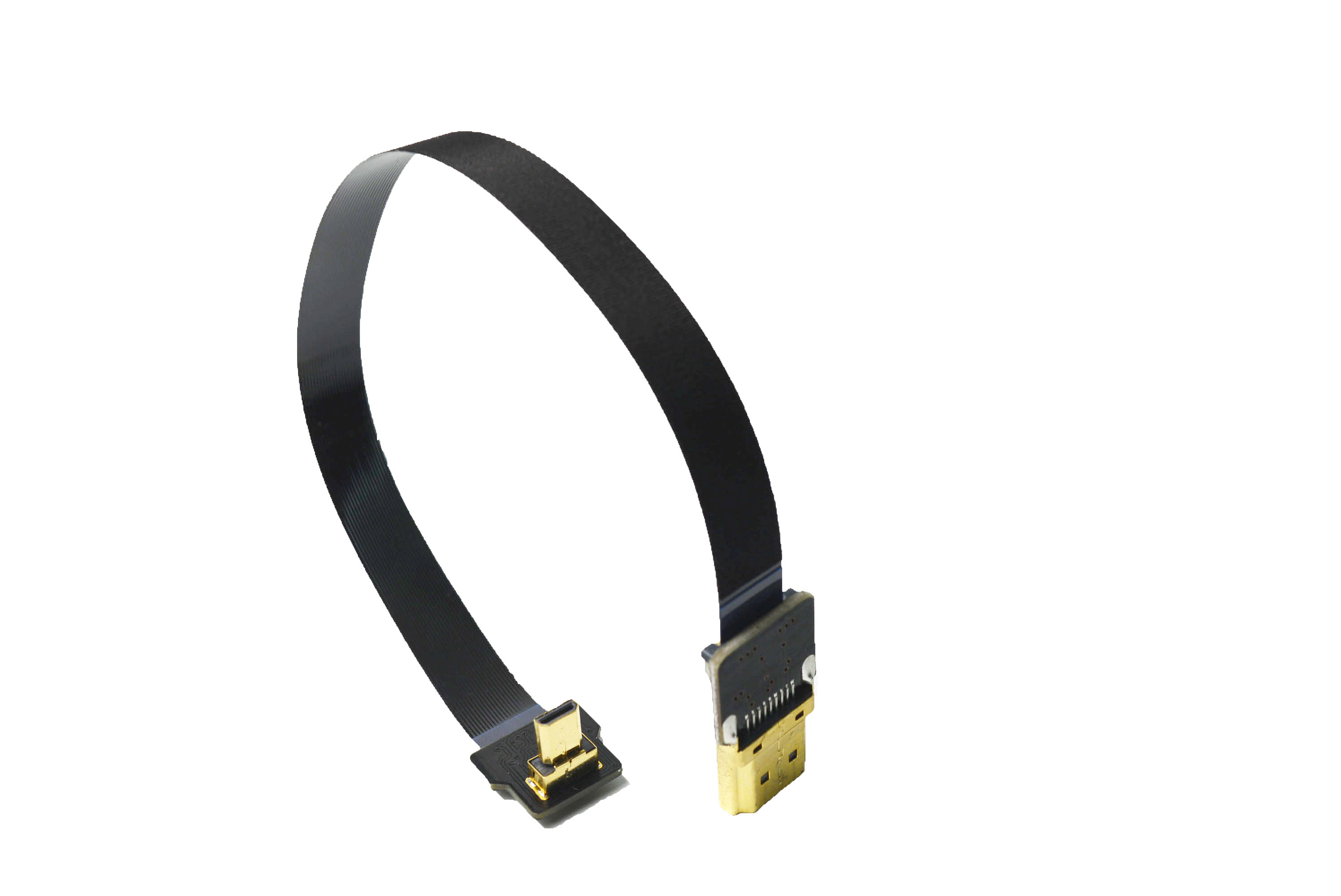 Ribbon FPV HDMI thin Micro HDMI Angled Flat Slim Thin HDMI Cable Micro HDMI 90 Degree to Standard HDMI Full HDMI Normal HDMI for Gopro Sony A7RII A7SII A9 A6500 A6300