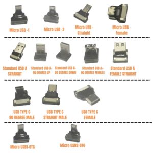 Removable FPV USB ends Micro USB Standard USB USB Type C